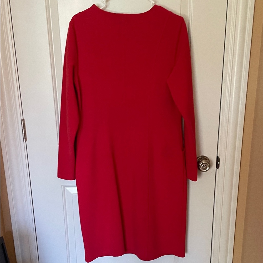 Boden Bold Red Long Sleeve Dress - Picture 4 of 5